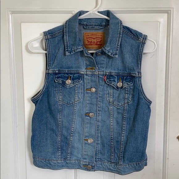 Levi's Blue Denim Vest - Picture 3 of 6